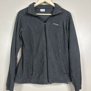 Columbia Jacket Womens Dark Grey Outdoors Full Zip Fleece Ladies Medium